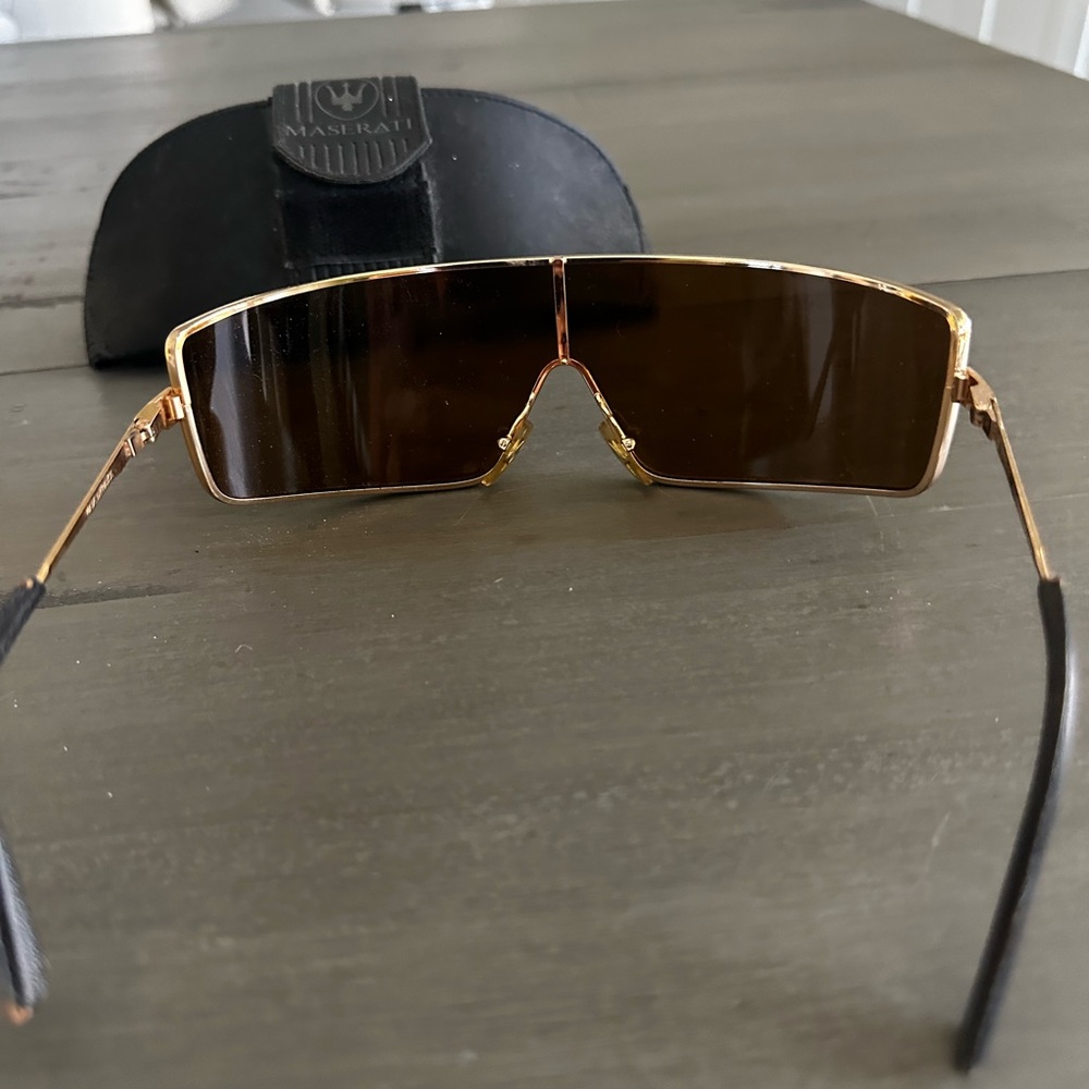 Maserati Gold and Black Men's Sunglasses